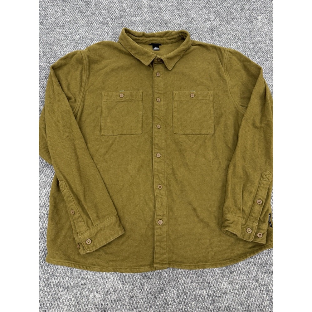 Cotopaxi Flannel Men's XL Heavyweight Organic Cotton Shirt Green - Excellent